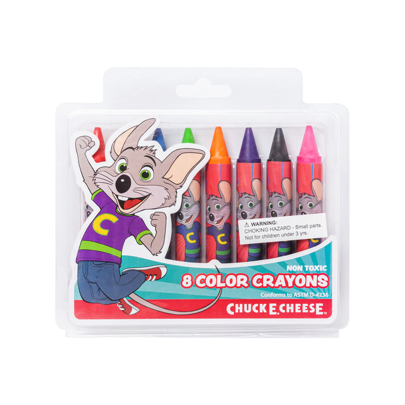 Chuck E. Cheese 8-Pack Jumbo Crayons