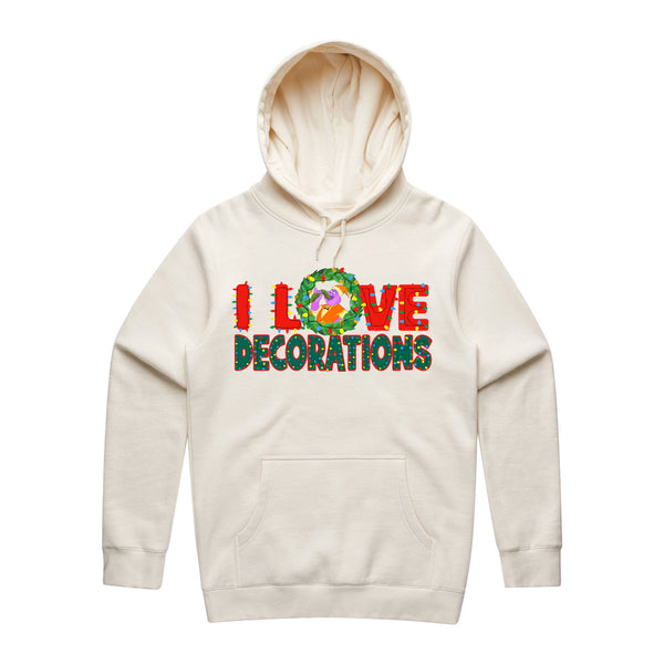 I Love Decorations Hoodie (Adult)