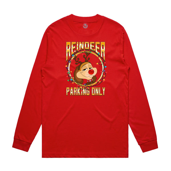 Reindeer Parking Only Long Sleeve (Adult)