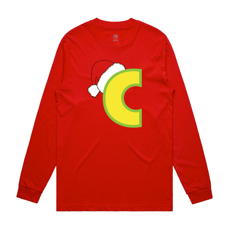 Santa Hat Long Sleeve Tee (Adult)