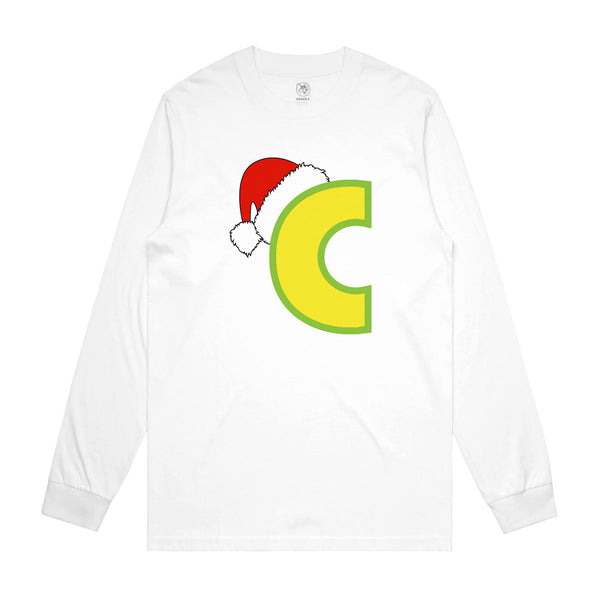 Santa Hat Long Sleeve Tee (Adult)