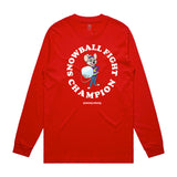 Snowball Fight Long Sleeve Tee (Adult)