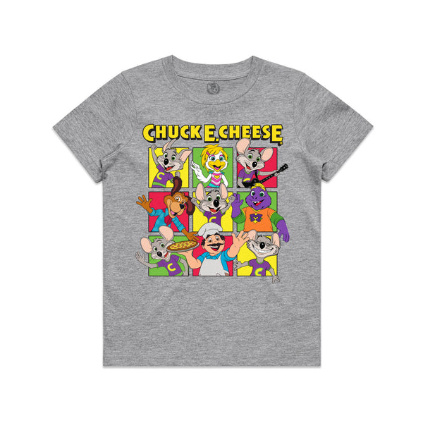 Chuck E. Bunch Tee Heather Grey Youth Chuck E. Cheese Store