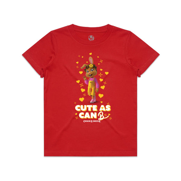 Cute As Can B Tee - Red (Youth)