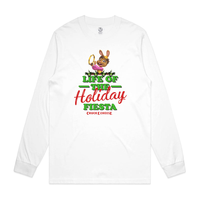 Life Of The Holiday Long Sleeve - White (Adult)